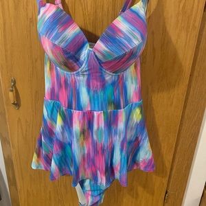 Multi-Colored Swim Dress